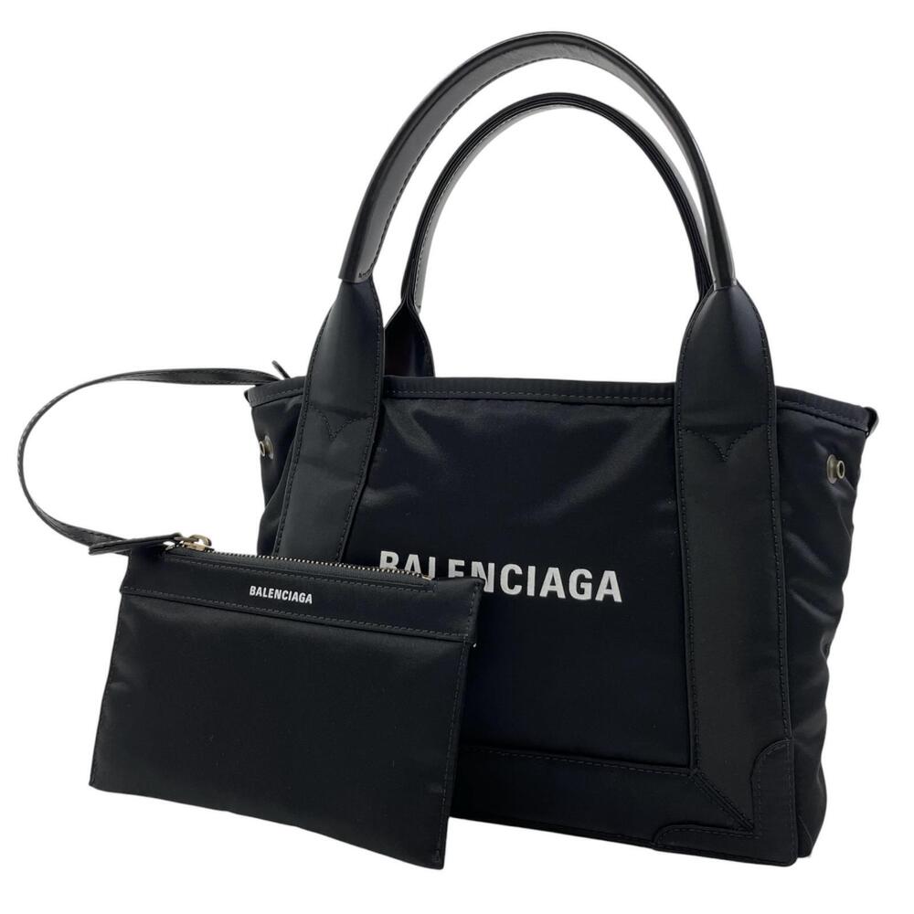 Balenciaga Cabas Shoulder Bag Handbag Black x Orange